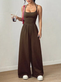 Spaghetti Strap Wide Leg Jumpsuit Thumbnail 7