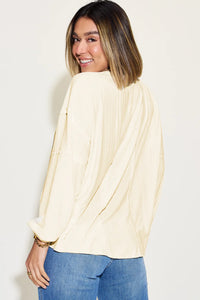 Basic Bae Full Size Ribbed Round Neck Long Sleeve T-Shirt Thumbnail 28