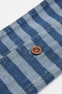 Checkered Shirt and Shorts Denim Set Thumbnail 4