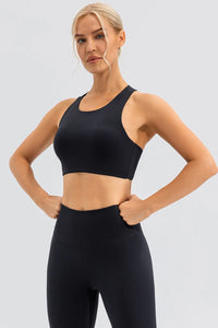 Round Neck Cutout Cropped Active Tank Thumbnail 4