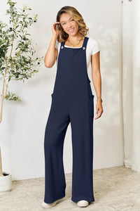 Double Take Full Size Wide Strap Overall with Pockets Thumbnail 21