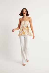 Slit Back Printed Tube Top Thumbnail 1