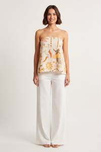 Slit Back Printed Tube Top Thumbnail 2