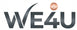 Modern WE4U logo with bold letters and a hanger heart icon, fashion branding.